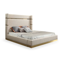 Modrest Sterling - Eastern King Modern Beige and Gold Bed