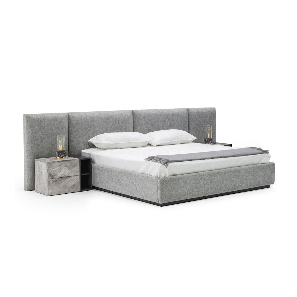 Nova Domus Maranello - Eastern King Modern Grey Bed