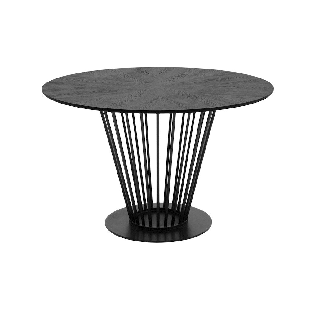 Modrest Conroy - Modern Black Round Dining Table