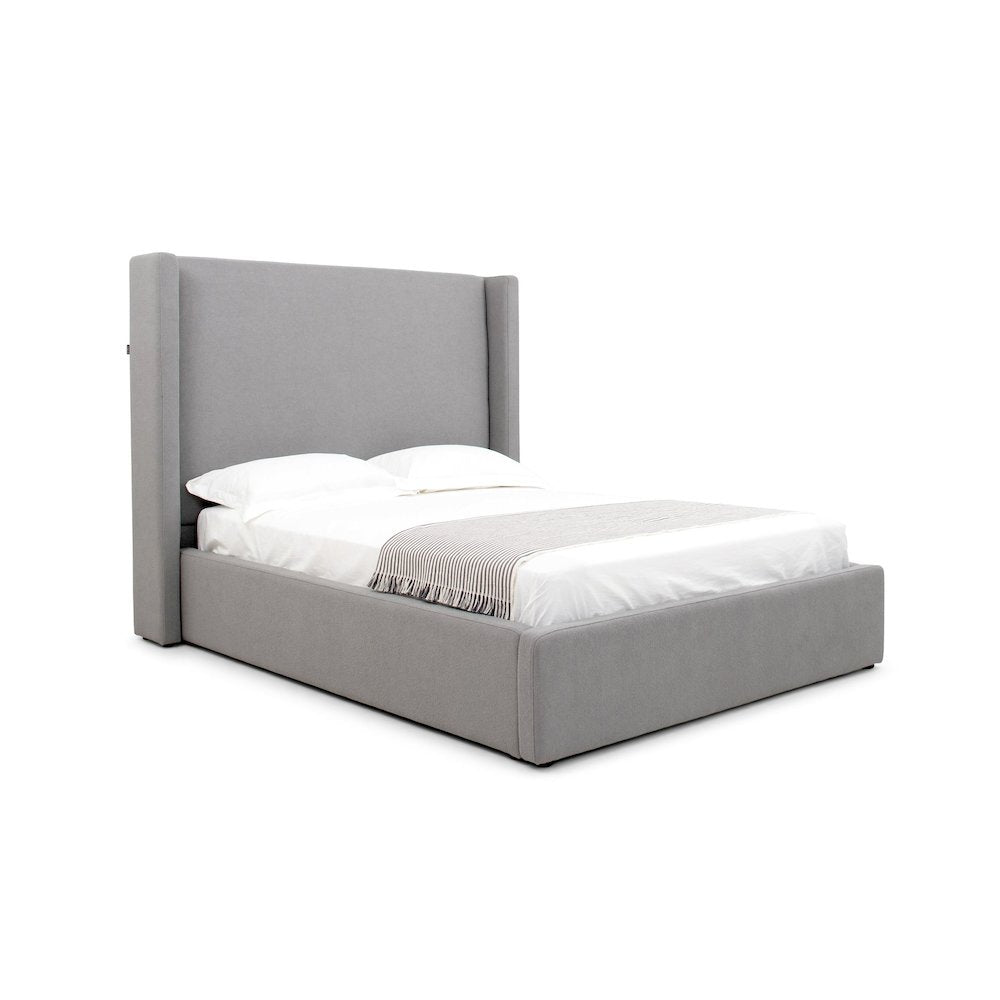 Modrest Byrne - Eastern King Modern Grey Fabric Bed