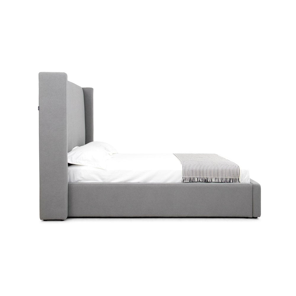 Modrest Byrne - Eastern King Modern Grey Fabric Bed