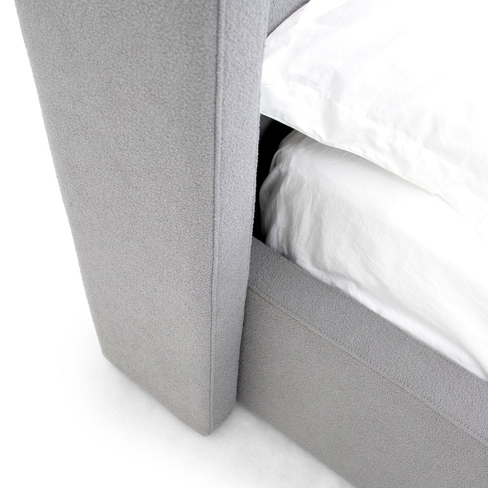 Modrest Byrne - Eastern King Modern Grey Fabric Bed