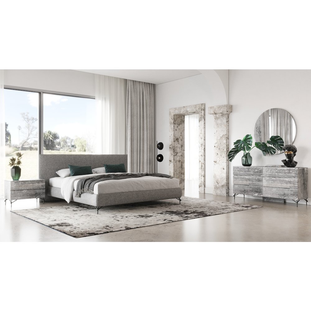 Nova Domus Aria - Eastern King Modern Grey Bed