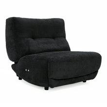 Basil - Modern Dark Grey Fabric Small Electric Recliner Chair