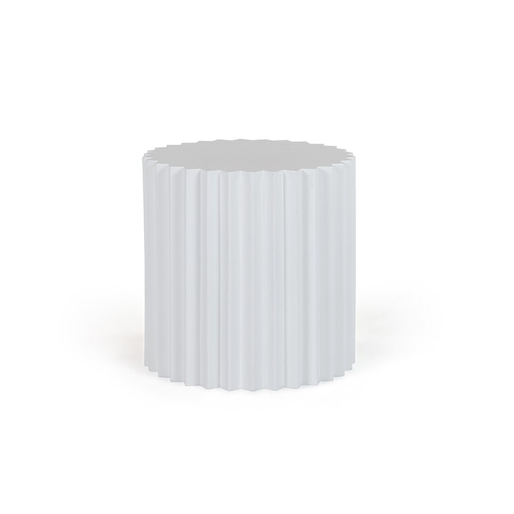 Modrest Evadale - Modern White Concrete End Table