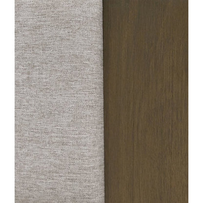 Eastern King Contemporary Walnut and Grey Bed with Two Nightstands