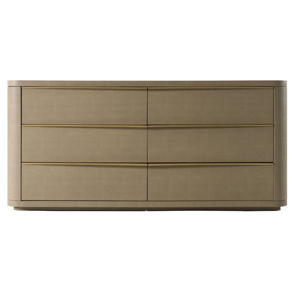 Modrest Lois - Modern Beige Shagreen + Brass Dresser