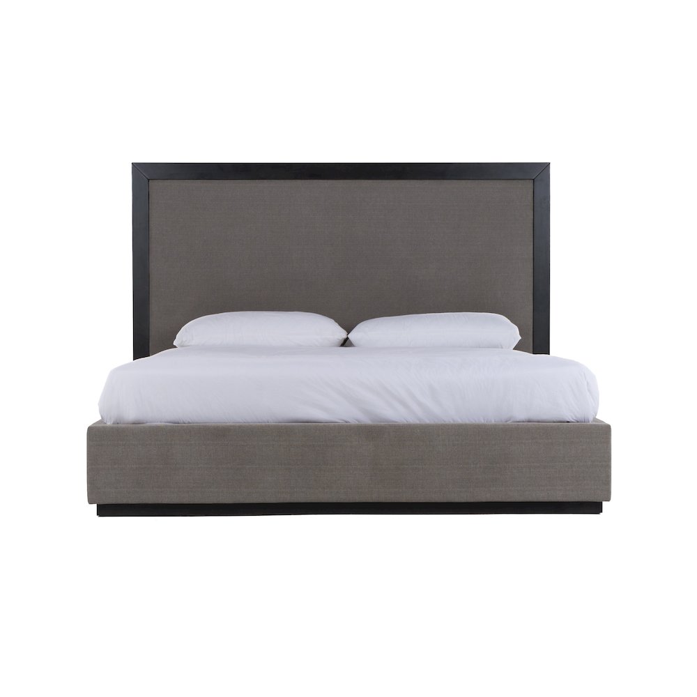 Nova Domus Santa Barbara - Eastern King Modern Grey Fabric and Grey Wash Bed