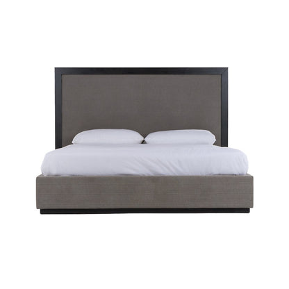 Nova Domus Santa Barbara - Eastern King Modern Grey Fabric and Grey Wash Bed