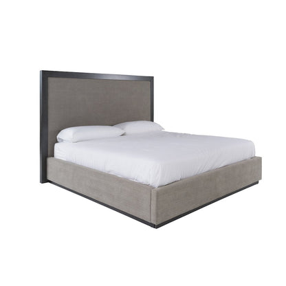 Nova Domus Santa Barbara - Eastern King Modern Grey Fabric and Grey Wash Bed