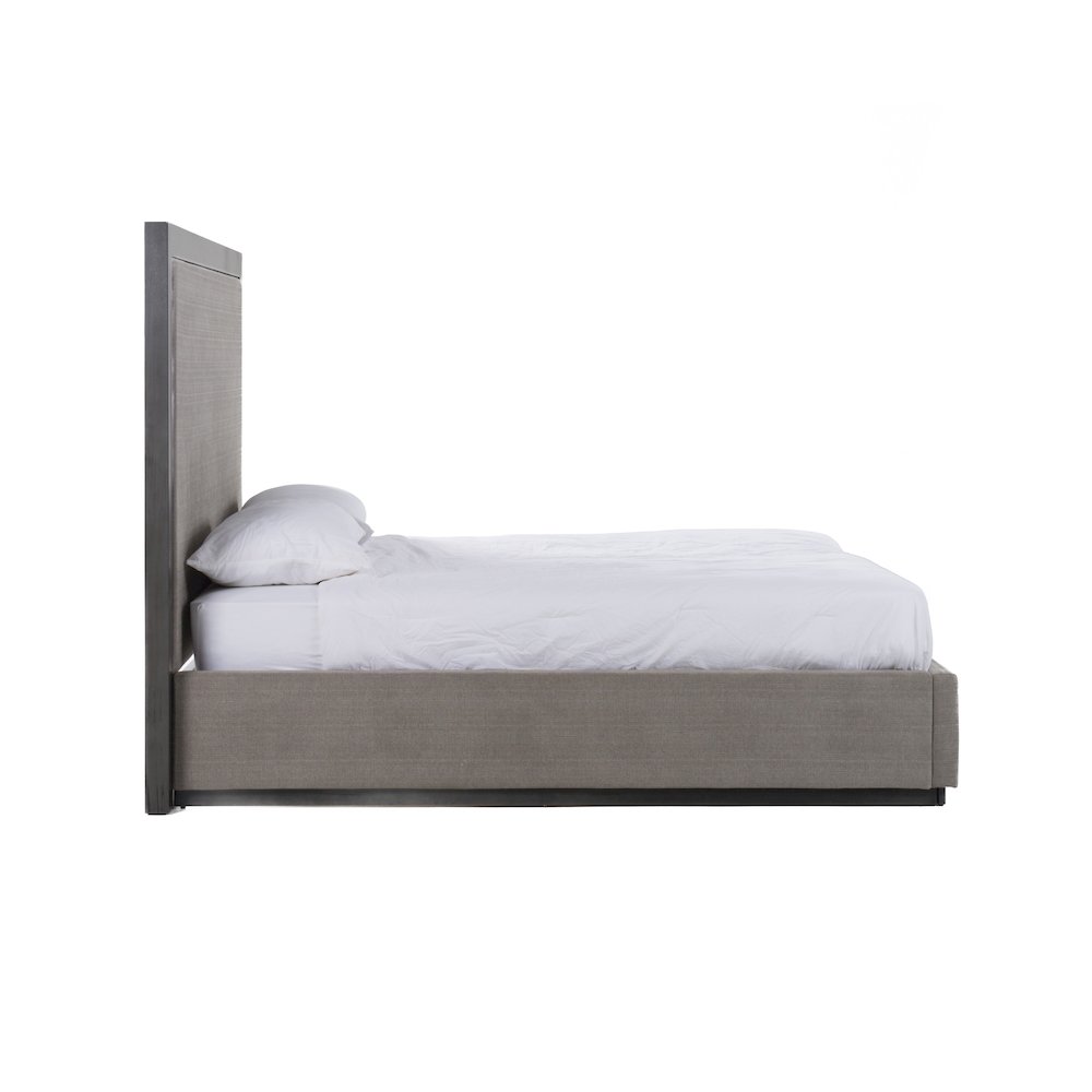 Nova Domus Santa Barbara - Eastern King Modern Grey Fabric and Grey Wash Bed
