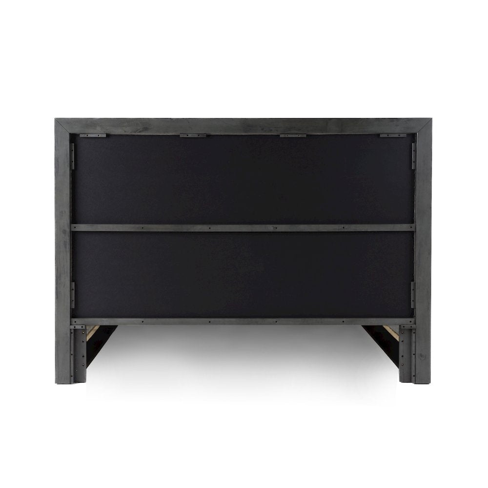 Nova Domus Santa Barbara - Eastern King Modern Grey Fabric and Grey Wash Bed