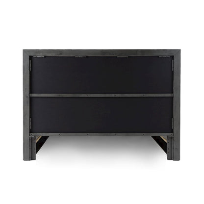 Nova Domus Santa Barbara - Eastern King Modern Grey Fabric and Grey Wash Bed