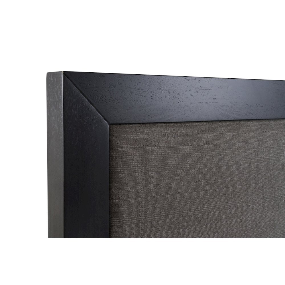 Nova Domus Santa Barbara - Eastern King Modern Grey Fabric and Grey Wash Bed