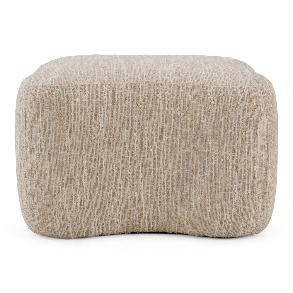Spiro - Modern Beige Fabric Ottoman