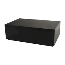 Concrete Coffee Table Black Modern Design Single Piece Durable Surface