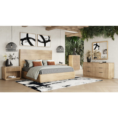 Nova Domus Santa Monica - California King Modern Natural Oak Bed