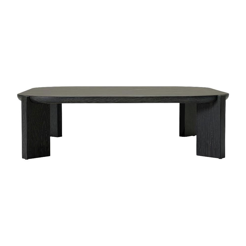 Brown Square Coffee Table with Solid and Manufactured Wood Top Durable Design