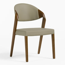 Arlo Mid-Century Beige and Walnut Dining Chair (Set of 2)