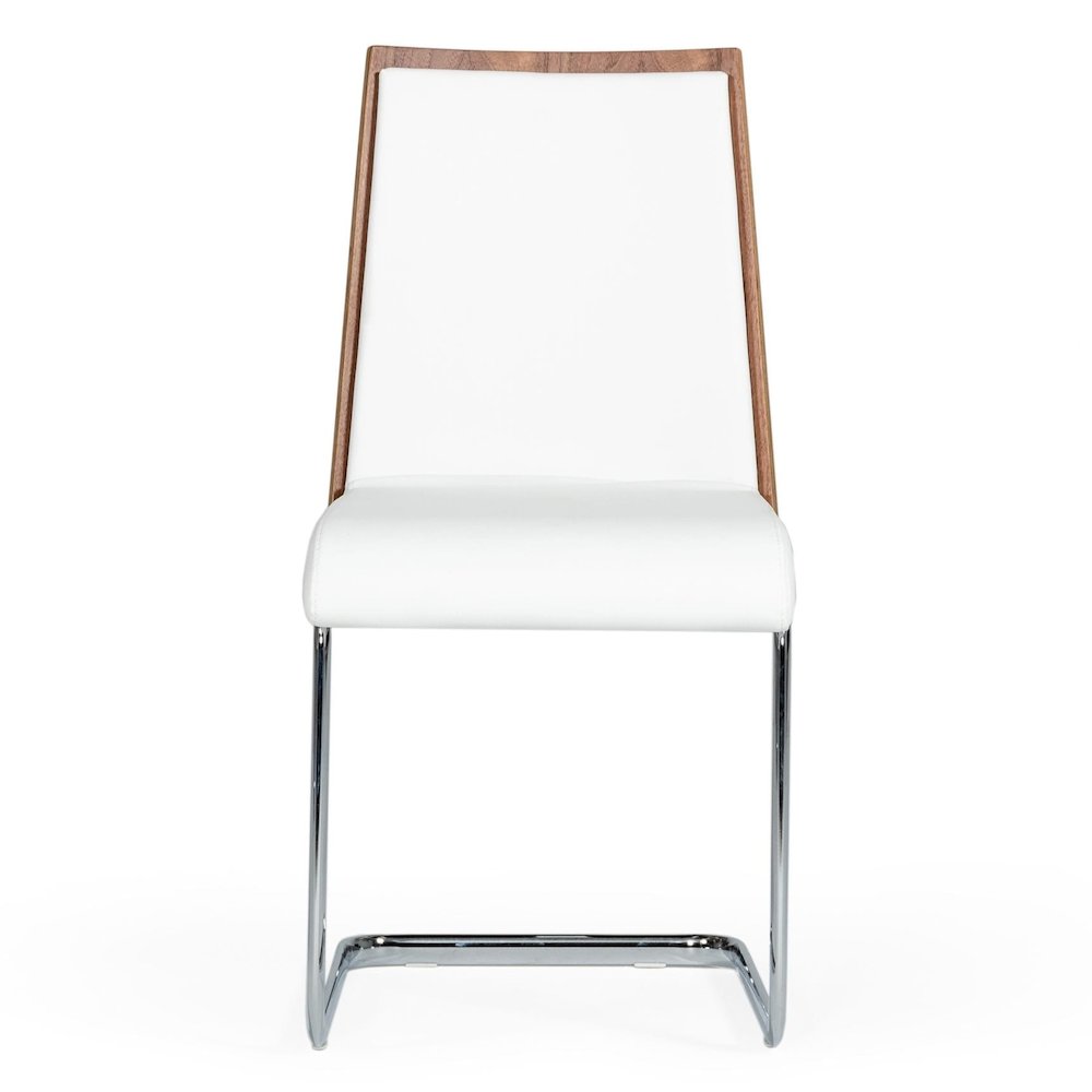 Morgan - Modern White and Walnut Dining Chair (Set of 2)