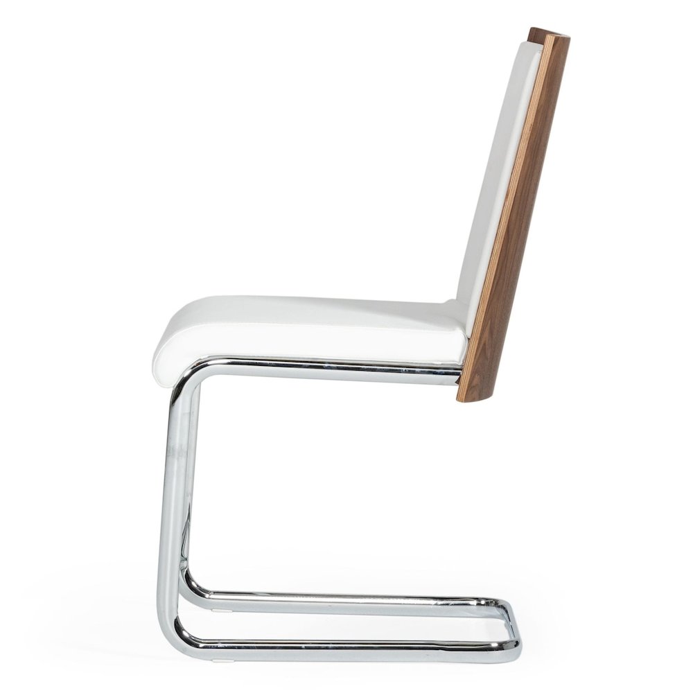 Morgan - Modern White and Walnut Dining Chair (Set of 2)