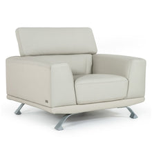 Brustle Modern Light Grey Eco-Leather Lounge Chair