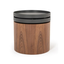 Bascom Modern Walnut End Table with Swivel Top