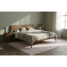Carmen Marshall Mid-Century Modern Walnut Eastern King Bed Nightstands Set
