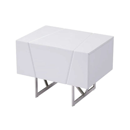 Modrest Chrysler Modern White Nightstand