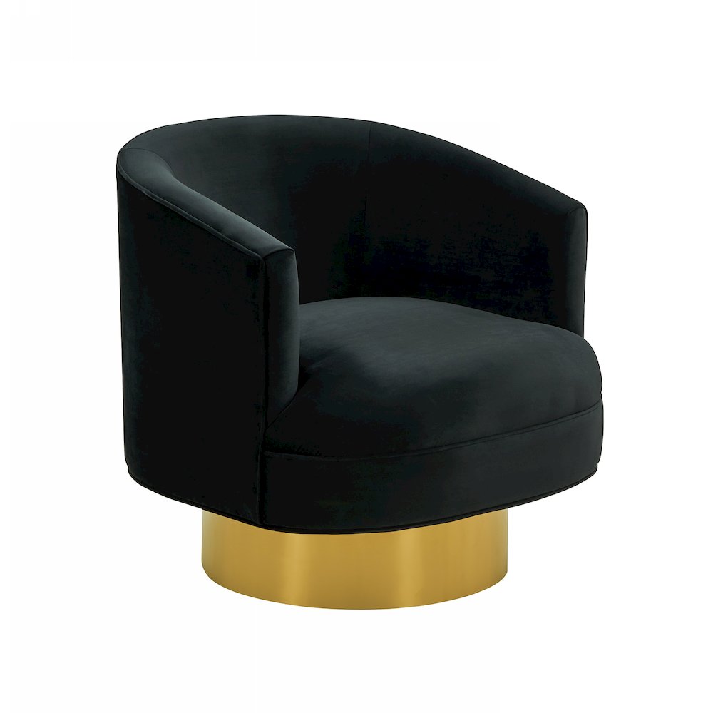 Divani Casa Basalt - Modern Black Fabric Accent Chair
