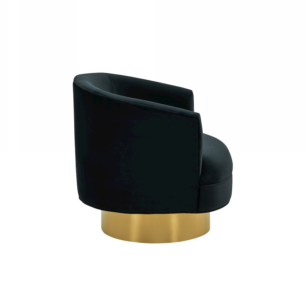 Divani Casa Basalt - Modern Black Fabric Accent Chair