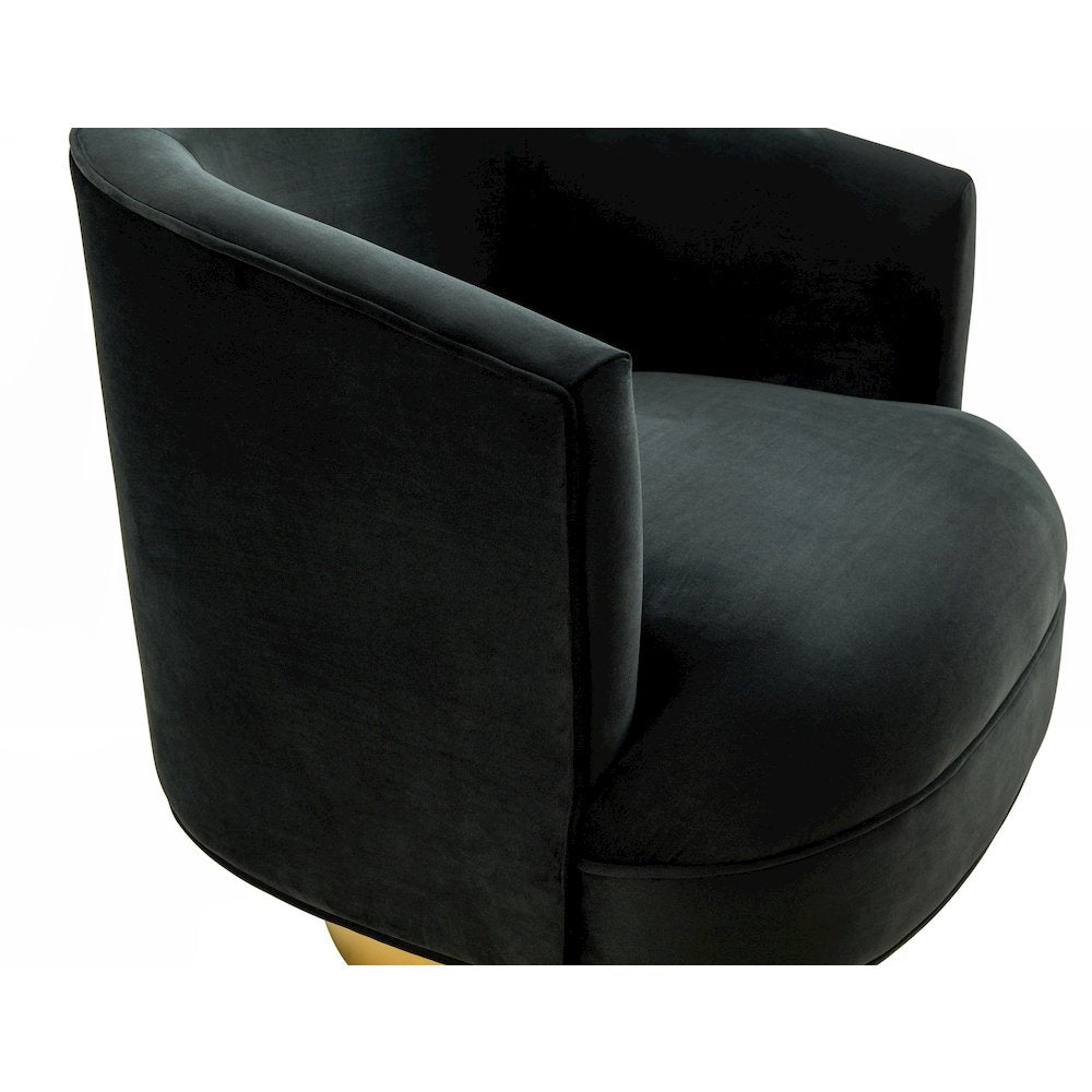 Divani Casa Basalt - Modern Black Fabric Accent Chair