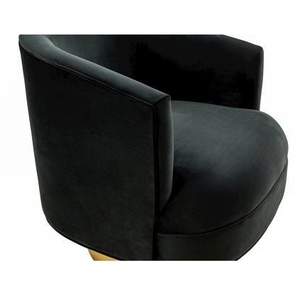 Divani Casa Basalt - Modern Black Fabric Accent Chair