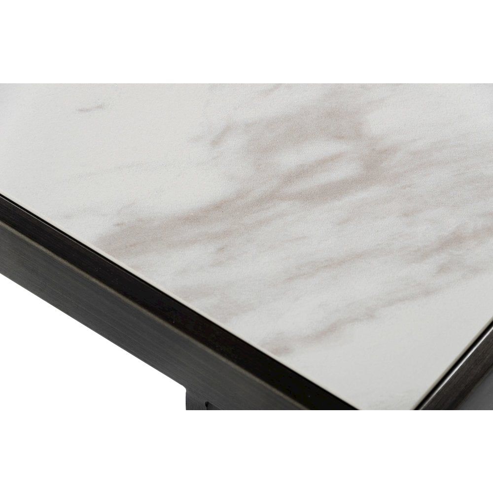 Modrest Fargo - Modern Ceramic & Grey Walnut Coffee Table