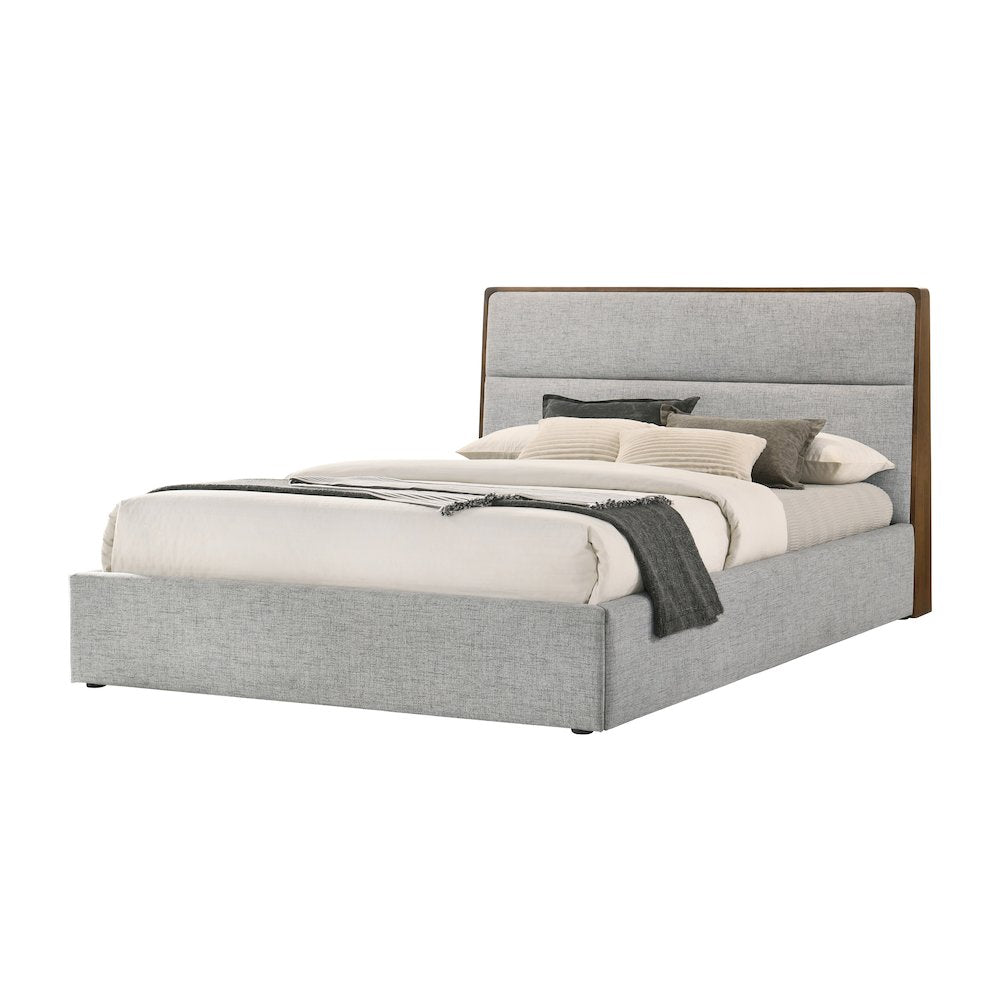 Modrest Dustin - Queen Modern Grey and Walnut Platform Bed