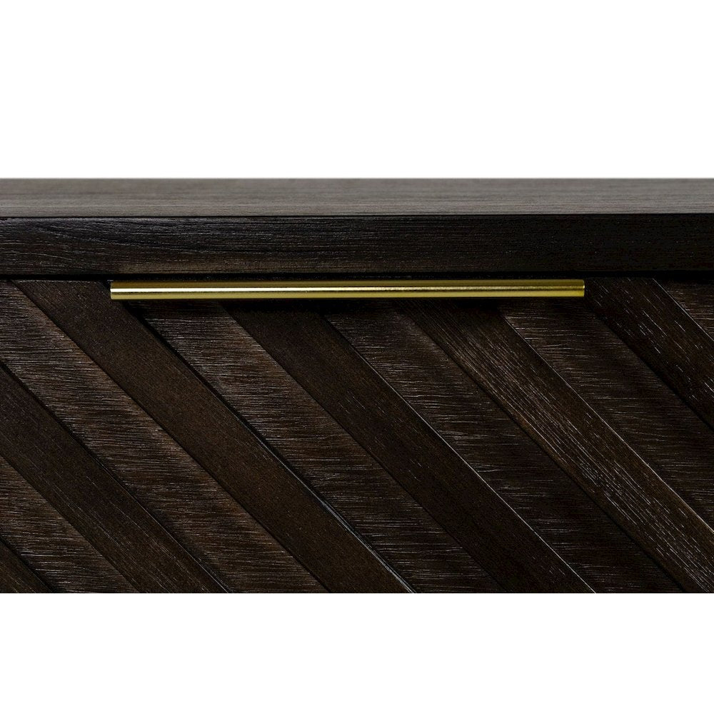 Modrest Daisy Mid-Century Dark Acacia Nightstand