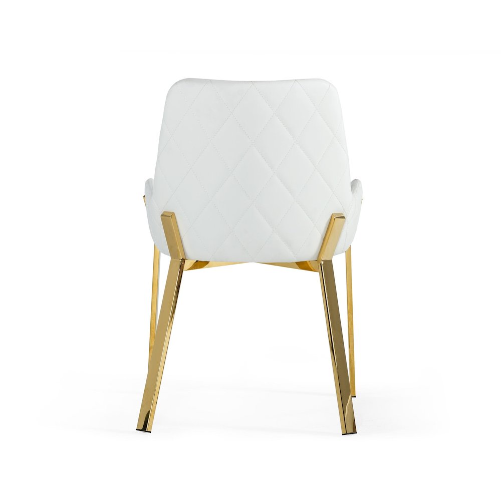Modrest Ganon - Modern White & Gold Dining Chair