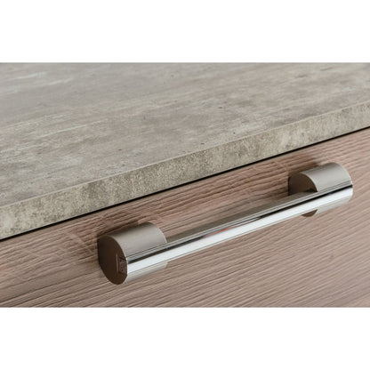 Nova Domus Boston - Modern Brown Oak & Brushed Stainless Steel Chest