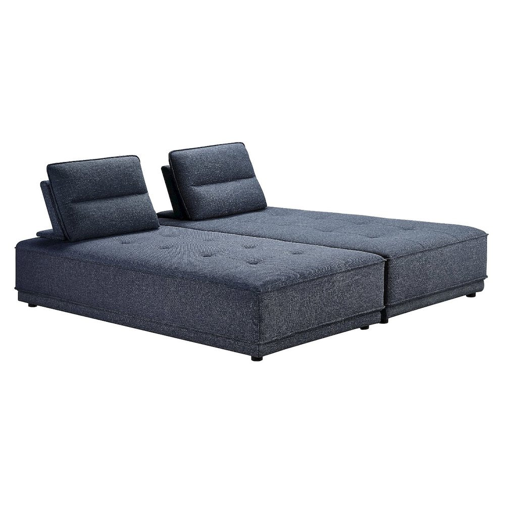 Glendale - Modern Blue Fabric Modular Sectional Sofa