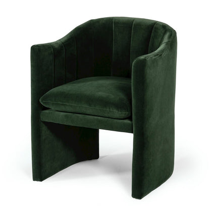 Modrest Danube - Modern Jade Green Fabric Dining Chair
