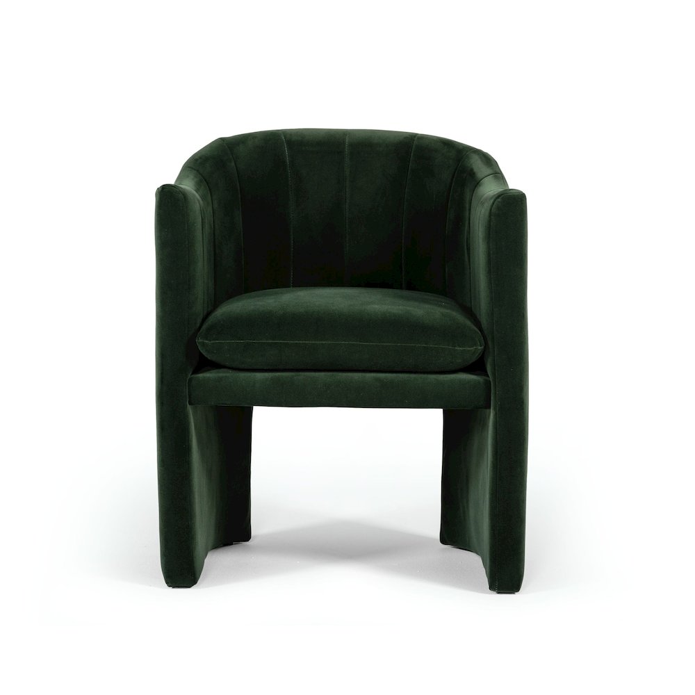 Modrest Danube - Modern Jade Green Fabric Dining Chair