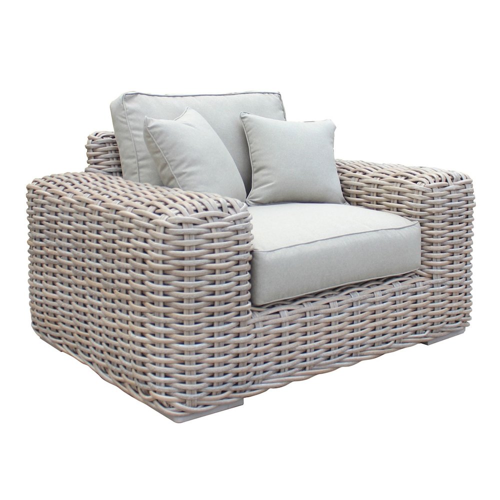 Portugal - Outdoor Beige Wicker Chair