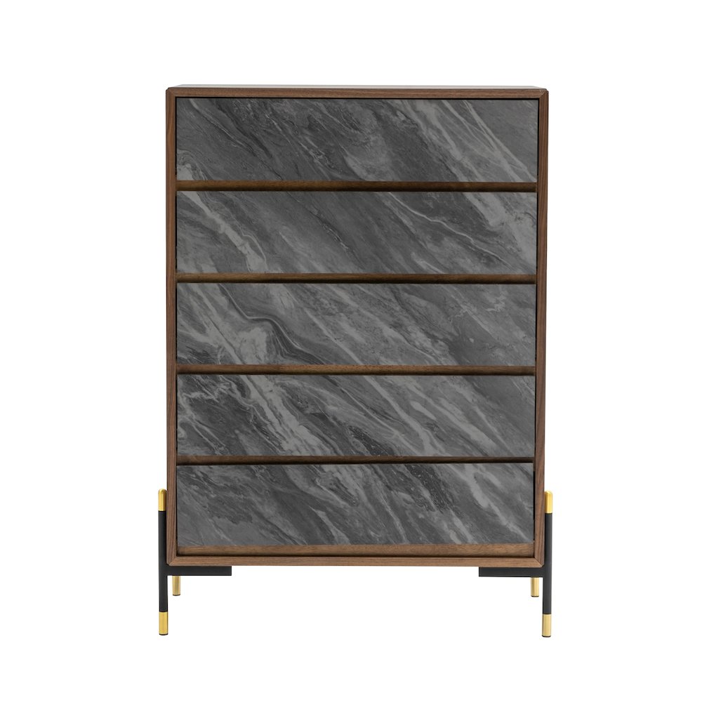 Nova Domus Metcalf - Mid-Century Walnut & Grey Chest