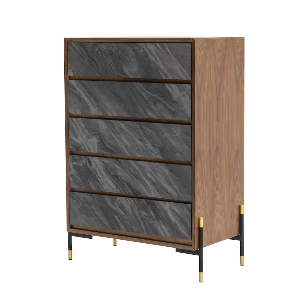 Nova Domus Metcalf - Mid-Century Walnut & Grey Chest