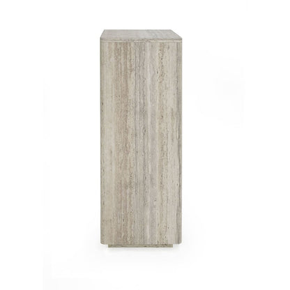 Nova Domus Roma - Modern Faux Travertine + Gold Chest