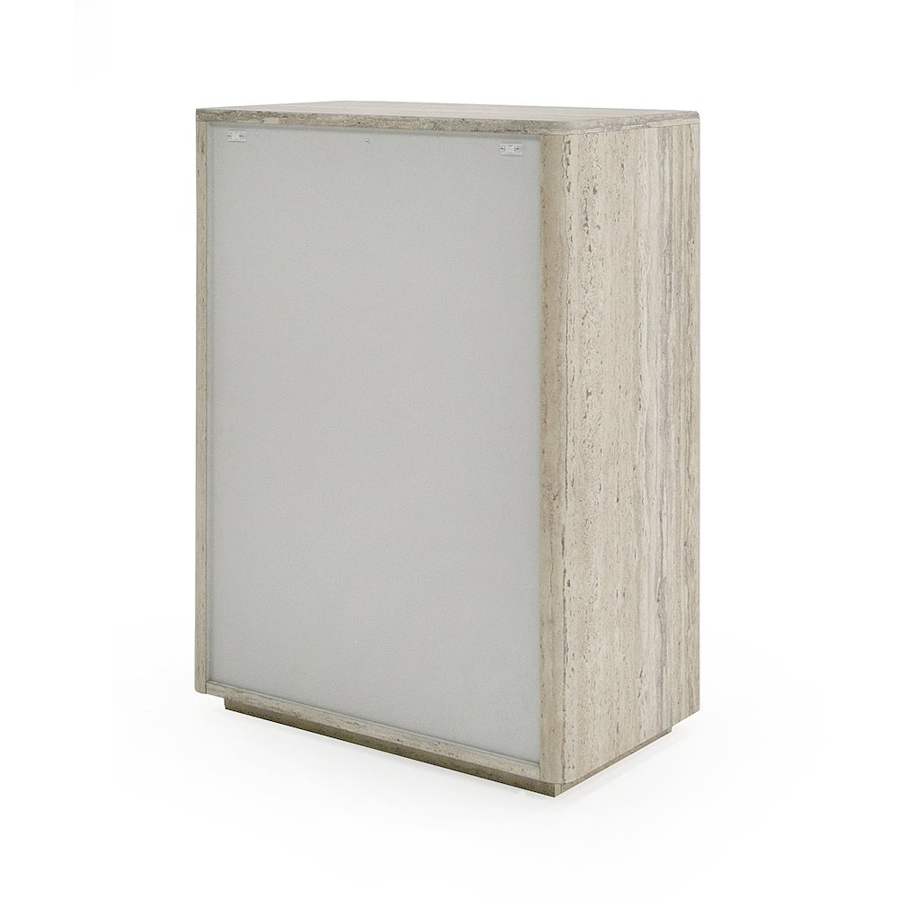 Nova Domus Roma - Modern Faux Travertine + Gold Chest