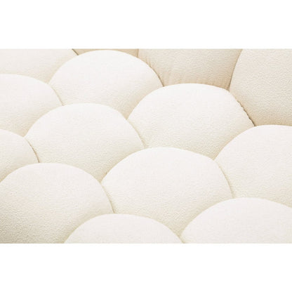 Divani Casa Yolonda - Modern Curved Off-White Fabric Chair