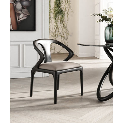 Modrest Campbell - Mid-Century Modern Grey & Black Ash Dining Chair