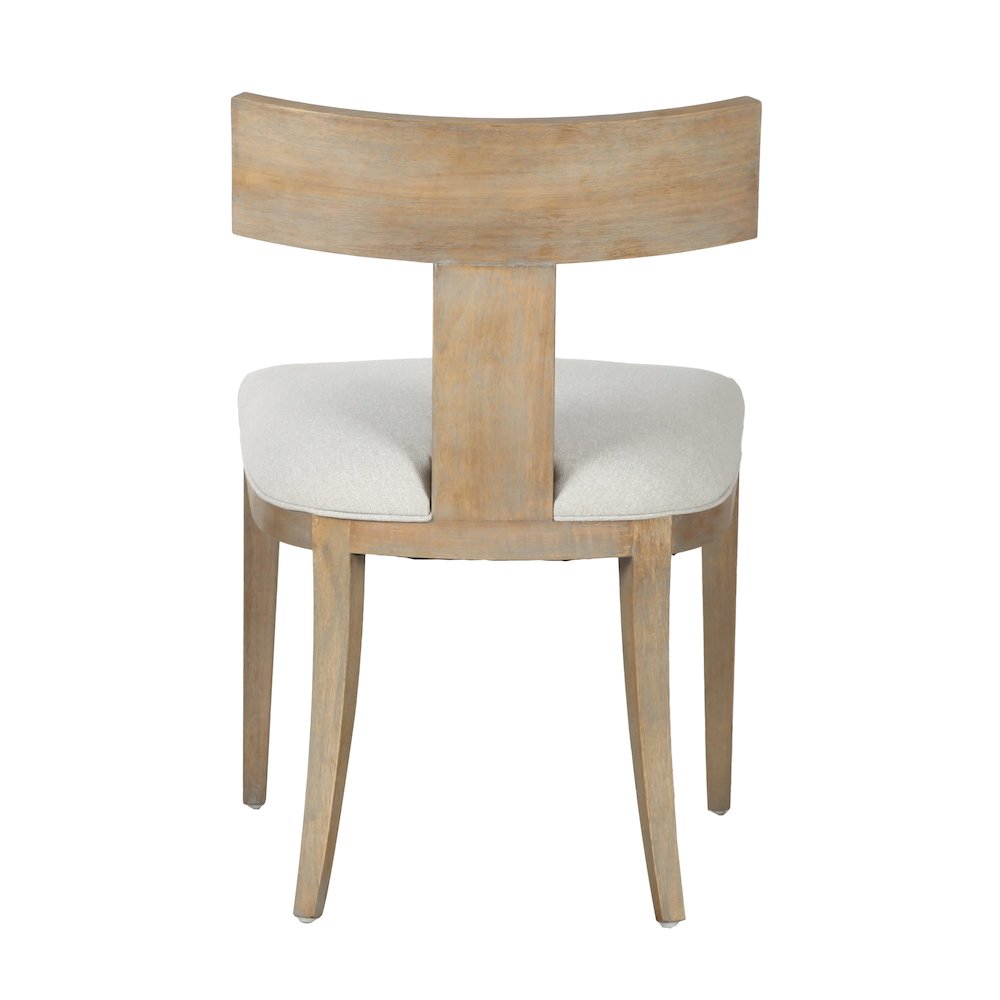 Fabien - Mid-Century Modern Beige Linen Wood Dining Chair (Set of 2)