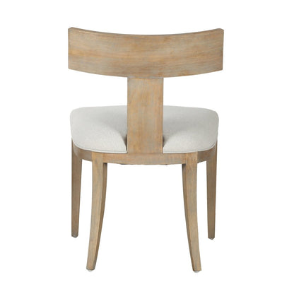 Fabien - Mid-Century Modern Beige Linen Wood Dining Chair (Set of 2)
